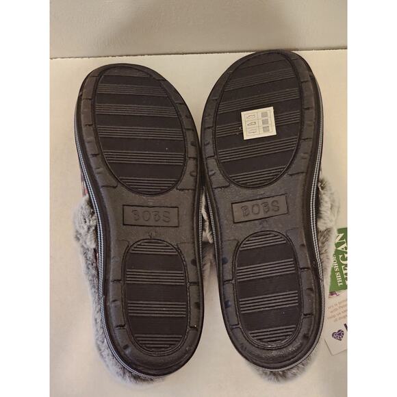 Bobs Skechers Too Cozy Snuggle Rovers Dogs Gray Womens 8.5 Memory Foam Slippers - Picture 8 of 9